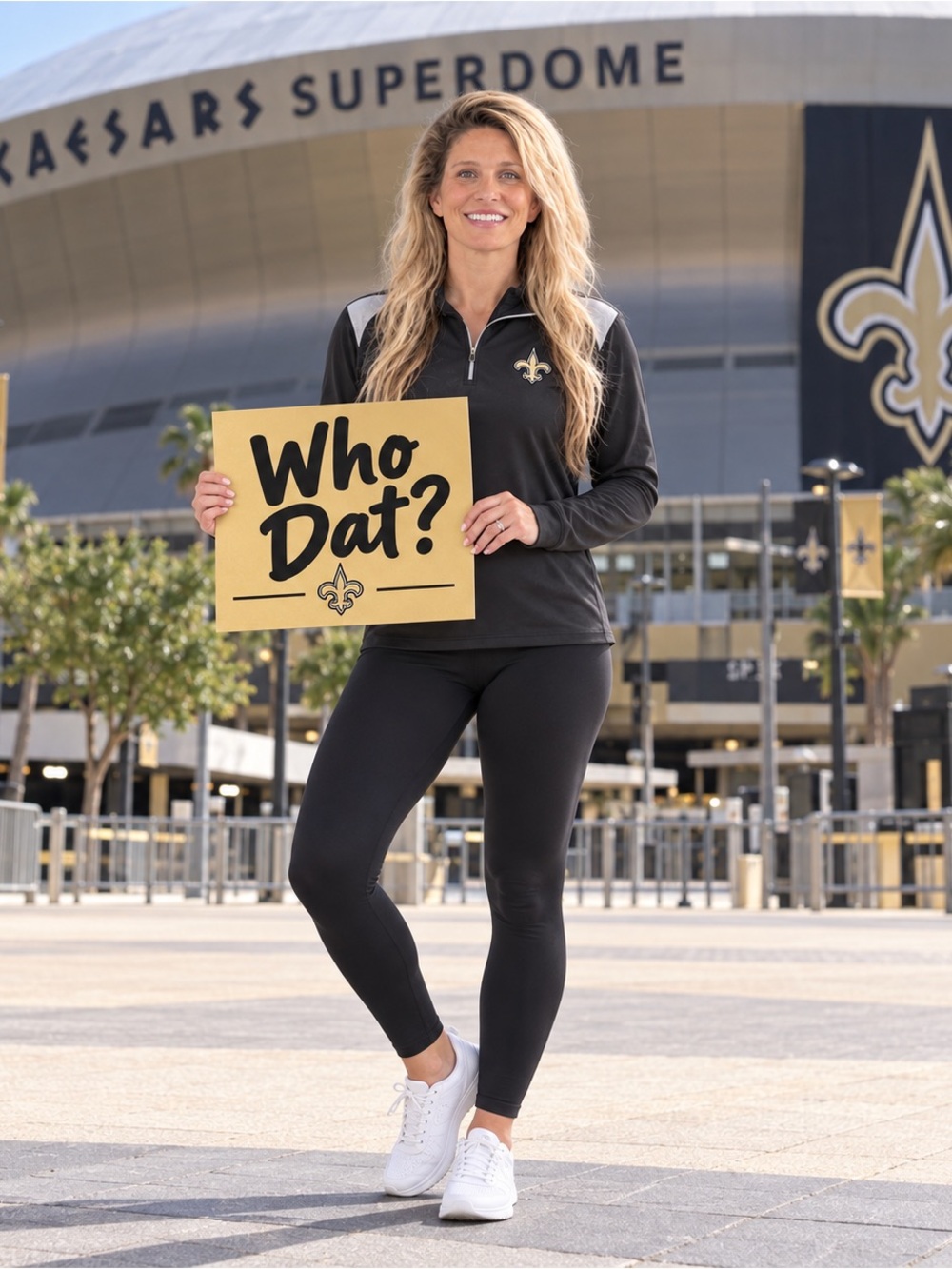 Antigua New Orleans Saints Women’s Quarter Zip Pullover Black Gold Size M